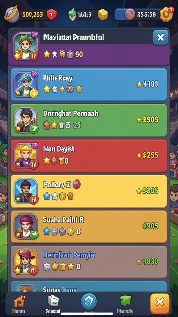 Tampilan menu utama yang menarik.