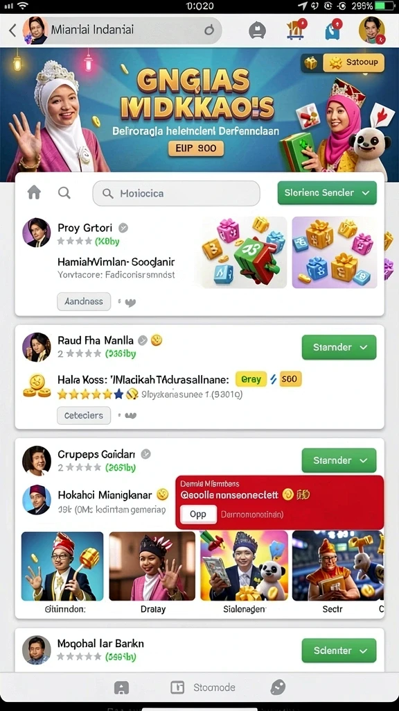 Tangkapan layar menunjukkan menu pembelian item dalam game.