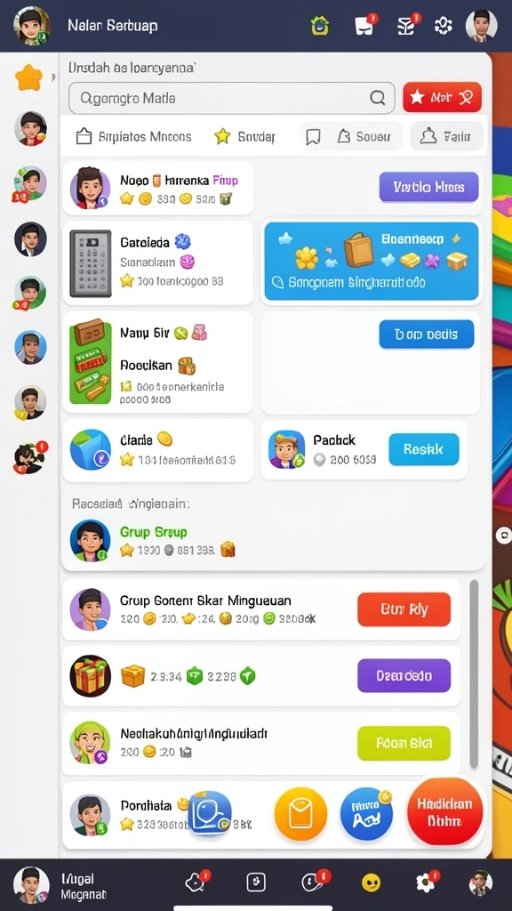 Screenshot menunjukkan karakter unik yang dapat dipilih oleh pemain.