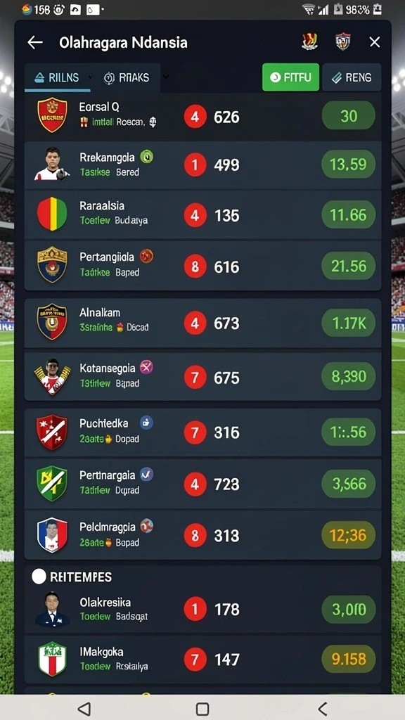 Screenshot fitur interaksi pemain dalam DAX69.