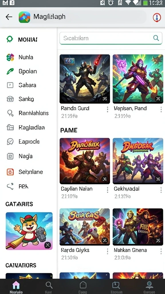 Aksi pertarungan seru dengan efek visual.