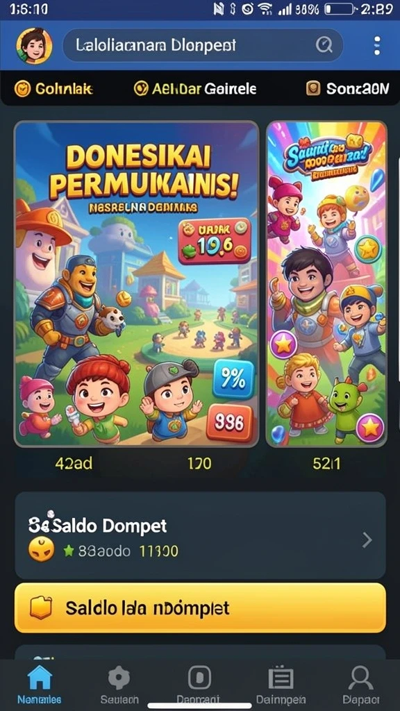Tampilan utama aplikasi FIATOGEL yang menarik.