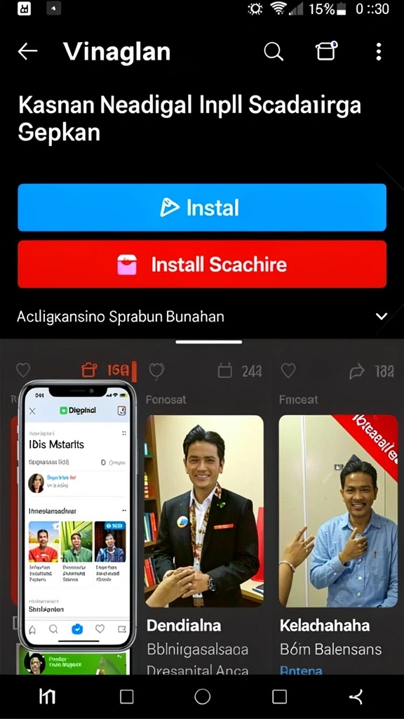 Tampilan menu utama yang menarik dan mudah dinavigasi.