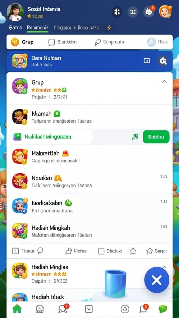Tampilan antarmuka pengguna HIBIKIWIN yang menarik.