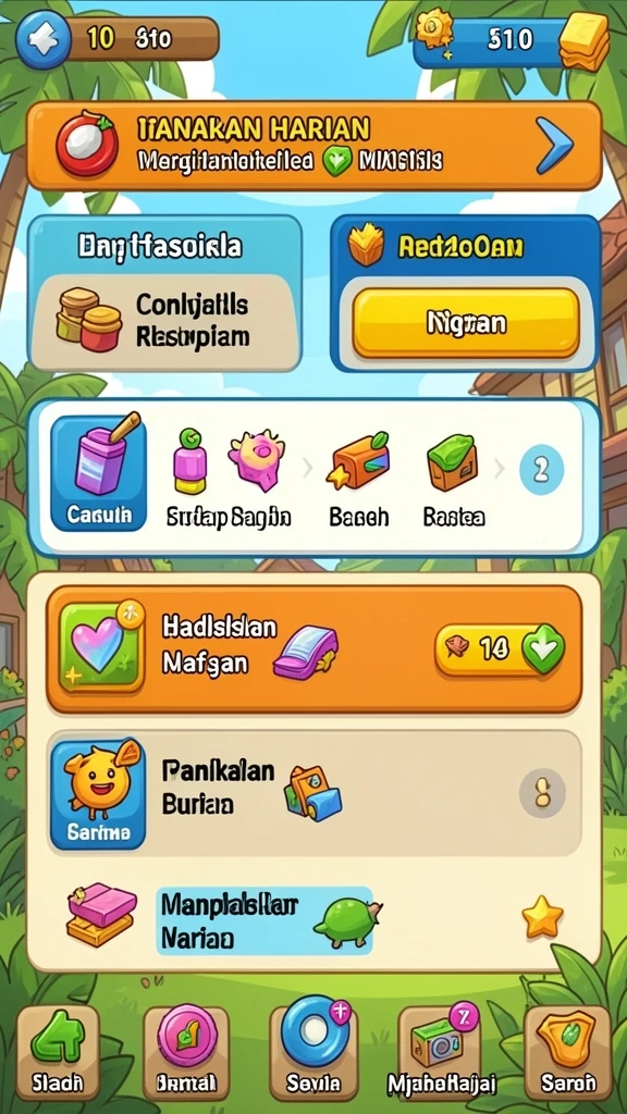 Berbagai misi menantang dengan hadiah menarik.