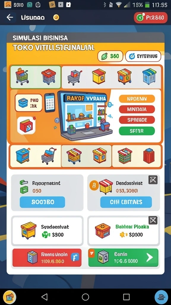 Screenshot menampilkan antarmuka game yang intuitif dan menarik.