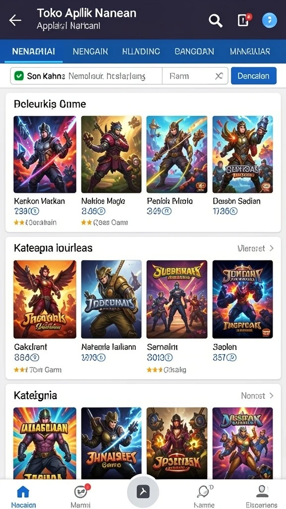 Grafis permainan yang colorful dan modern.
