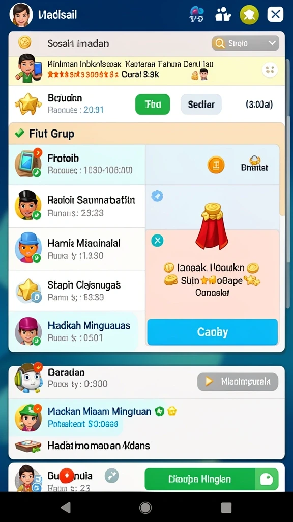 Tampilan grafis yang menawan dan penuh warna.