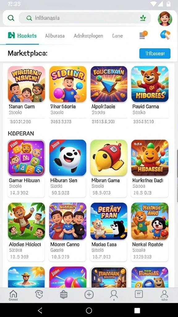 Tampilan utama aplikasi NANASTOTO yang menarik.