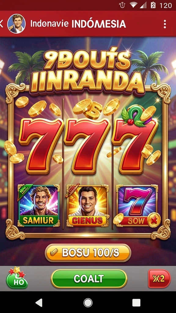 Gambar saat bermain mesin slot dengan tema klasik.