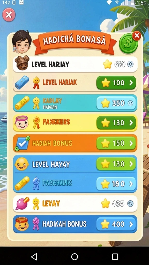 Karakter unik untuk koleksi pemain.